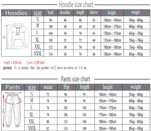 Conjunto Deportivo de Sudadera con Capucha y Pantalones Jogger 100% Algodón para Hombre, Diseño de Logotipo Personalizado, Corte Ajustado Regular, Transpirable, Traje Deportivo de Invierno Estampado - Product Image 6