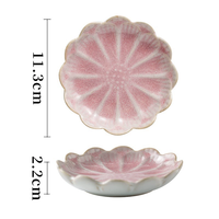 Assiette en céramique de style minimaliste japonais, petite, émaillée, passe au micro-ondes, forme irrégulière, vente chaude