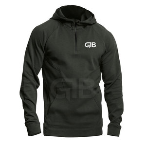 Vente en gros de services OEM de sweats à capuche à demi fermeture éclair, de meilleure conception, de couleur simple et légère. - Product Image 2