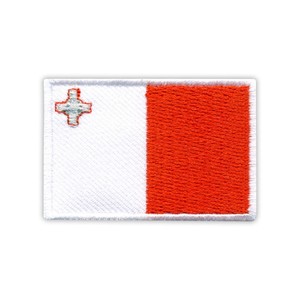 แผ่นปะติดธงมอลตา, ธงมอลตาปักลายธงชาติ, ตราสัญลักษณ์ติดเสื้อผ้าแบบรีดติดหรือเย็บติด - Product Image 4