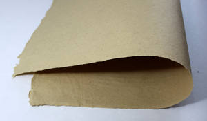 Papier recyclé sans acide de couleur naturelle 100 g/m² 100% fibre de jute Feuilles d'emballage cadeau en gros - Product Image 4