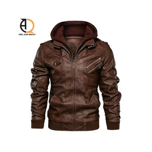 Chaqueta de Cuero para Hombre, Elegante, para Invierno, con Logotipo Frontal, Color Personalizado y Diseño Cortavientos - Product Image 4