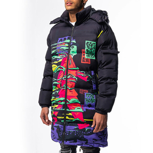 Veste matelassée imperméable respirante à col montant tendance en toile longue pour homme, vente en gros, meilleur design, grande taille - Product Image 4