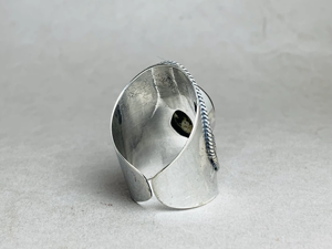 ขายส่งโดยตรง925เงินสเตอร์ลิงเครื่องประดับทำด้วยมือรูปไข่หินลาบราดอไรต์ธรรมชาติเครื่องประดับผู้หญิง - Product Image 3