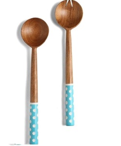 Unique Acacia <b>Wood</b> and Resin Handle Kitchen Utensil for Serving <b>Salad</b> Cutlery Spoon and Fork <b>Salad</b> <b>Server</b> - Product Image 3