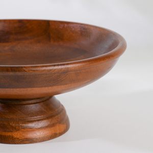 Support de saladier à fruits en bois moderne, écologique et artisanal, en bois de manguier, piédestal, centre de table, décoration de table, diamètre 26 cm, 11 - Product Image 5