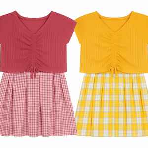 ชุดกระโปรงมินิเอวยางยืดผ้าฝ้ายระบายอากาศพิมพ์ลายและแต่งขอบลูกไม้สำหรับแฟชั่นฤดูร้อนของผู้หญิง - Product Image 5