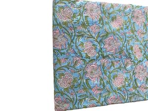 ชุดคลุมอาบน้ำทำจากผ้าฝ้ายออร์แกนิกสำหรับผู้หญิงชุดกิโมโนคาฟตันทำมือพร้อมใบไม้สีเขียวพิมพ์ลายทรงหลวมพริ้วเทคนิคการถักนิตติ้ง - Product Image 4