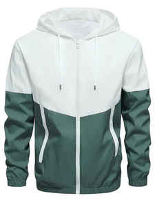 Chándales con logotipo de goma impreso Conjuntos cortavientos de algodón 100% con capa de malla interior Conjunto de Jogger con cremallera personalizada - Product Image 3