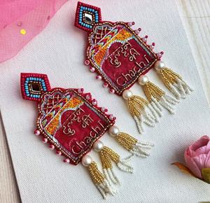 ต่างหูลูกปัดสำหรับผู้หญิงต่างหูลูกปัดปักด้วยมือเครื่องประดับสำหรับงานปาร์ตี้ในราคาที่ดีที่สุด - Product Image 2