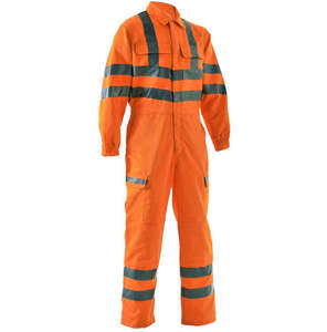 100% coton combinaisons de vêtements de travail haute visibilité confortables ignifuges antistatiques caractéristiques réfléchissantes uniformes jetables - Product Image 3