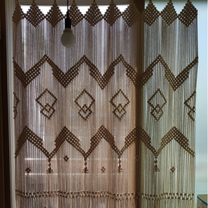 Bohemian Macrame Wall <b>Curtain</b> and <b>Door</b> Handmade Cotton Abstract Design for Home Decor Boudoir Decor - Product Image 2