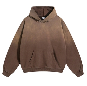 Custom Logo Printed Acid <b>Washed</b> Hoodie Vintage Distressed Heavyweight Cotton Oversized Winter Season Embroidered Technics - Product Image 1