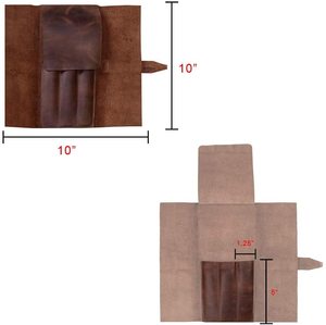 Étui à couverts en cuir de vachette durable fait main, imperméable, porte-cuillère et fourchette, couleur personnalisable, emballage pour la chasse - Product Image 4