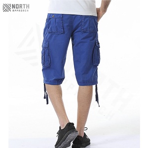 Pantalones Cortos de Lona de Algodón de Alta Calidad para Hombre, Estilo Casual Urbano, con Logotipo Personalizado, Diseño Liso, Tejido de Punto, Secado Rápido, Cintura Media - Product Image 4