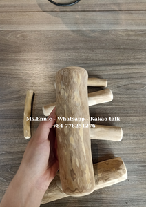 ของเล่นไม้สำหรับสุนัข ลายเปลือกไม้ธรรมชาติ ทนทาน ช่วยดูแลสุขภาพช่องปาก ของเล่นสำหรับสัตว์เลี้ยงสำหรับการงอกของฟัน - Product Image 3
