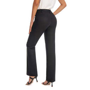 Pantalones de Trabajo Jenna Rose de Poliéster, Cintura Media, Elásticos, Corte Recto, con Bolsillos, Fáciles de Cuidar, para Oficina, Viajes y Uso Diario - Product Image 1