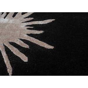 Tapis Empire Brock tufté à la main au design moderne Technique de pile multicolore vert moutarde et boucle grise - Product Image 3