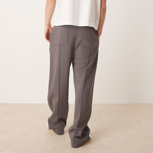 กางเกงสำหรับผู้ชายกางเกงผ้าฝ้ายฟอกสี100% กำหนดเองโลโก้พิมพ์สกรีนได้กางเกงแผงขนาดใหญ่สำหรับผู้ชาย - Product Image 2