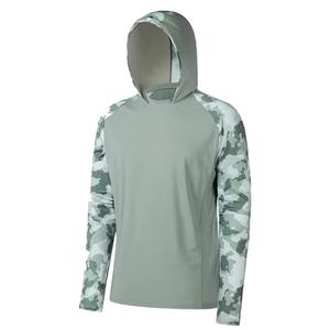 Venta al por mayor de calidad superior personalizable de manga completa con capucha camisa de manga completa para hombres ropa de pesca Top para hombres - Product Image 3