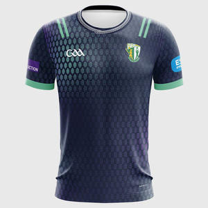 Maillot de football GAA en polyester 100% de haute qualité, vêtements de football gaéliques de meilleure qualité, motif solide avec logo avant personnalisable-OEM - Product Image 1