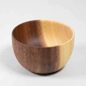 ชามไม้สำหรับผลไม้และผัก ชุดอาหาร ชามอาหารเย็น ทำด้วยมือจากไม้ธรรมชาติ - Product Image 3