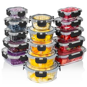 Round Food Storage Containers with Clip-On Lids Airtight Freshness Preservation Kitchen Use PP Material Minimalist Design - Product Image 3