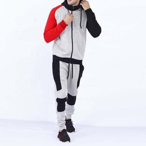 Diseño personalizado 100% algodón ropa deportiva invierno Casual cremallera sudaderas con capucha y pantalones con contraste Color impreso 2 piezas conjunto - Product Image 4