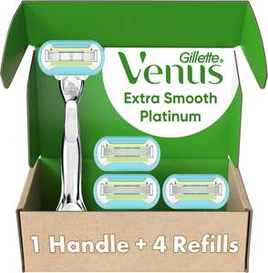Gillette Venus Platinum-Maquinilla de afeitar extra suave para mujer, 1 mango de metal + 4 recambios - Product Image 4