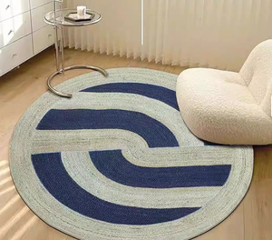 Tapis tressés tissés en jute paillasson et tapis de sol Design personnalisé peluche naturelle marron - Product Image 1