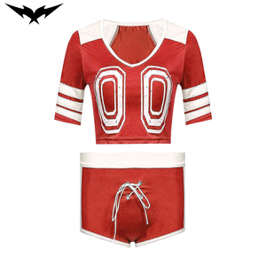 Uniforme de pom-pom girl 2025 nouveautés Uniformes de pom-pom girl avec strass, logo personnalisé par sublimation, broderie à bas quantité minimale de commande - Product Image 4