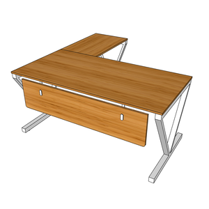 VBamboo L-Shaped Corner Computer <b>Desk</b> 160x160cm BFVB010 Natural Wood Style - Product Image 6