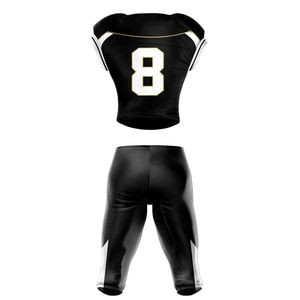 Custom Wholesale Custom Made American <b>Football</b> Uniform Jersey All Blacks Polyester <b>Retro</b> American <b>Football</b> Jersey - Product Image 2