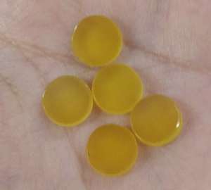 มาใหม่12มม. เรียบควอตซ์ Cabochon พลอยสีเหลืองคาลซิโดนีธรรมชาติหลวมสำหรับทำเครื่องประดับ - Product Image 6