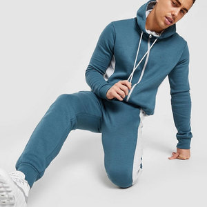 Survêtement en polaire surdimensionné pour hommes, pantalon de survêtement à capuche avec fermeture éclair, costume de jogging, vêtements de sport de fitness, tenue d'entraînement - Product Image 2