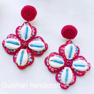 Pendientes colgantes bordados en forma de flor Vintage ecológicos inspirados en la naturaleza, joyería personalizada tejida a mano para fiestas de moda - Product Image 1