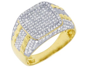 Personalizable S925 plata esterlina Hip Hop con claridad VVS totalmente helado Moissanite redondo diamante rapero anillo para hombres - Product Image 1