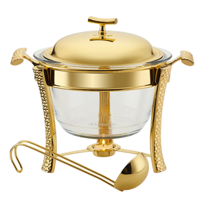 Chauffe-plat en acier inoxydable de haute qualité finition argentée durable avec calligraphie arabe - Product Image 5