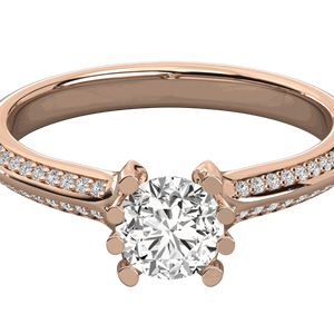 Anillo Solitario con Diamante Redondo - Product Image 2