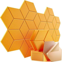 Panneau acoustique hexagonal personnalisé en fibre de polyester, feutre PET, insonorisation, réduction du bruit, panneau mural décoratif, fabricant