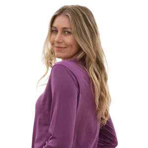 T-shirt d'hiver à manches longues et col rond pour femme, imprimé, en polyester/coton, pré-rétréci, certifié, doux, coupe classique - Product Image 5