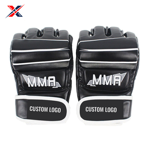 Gants d'entraînement de boxe en cuir blanc et noir de haute qualité, écologiques, avec logo et couleurs personnalisés, meilleur fournisseur d'équipement MMA - Product Image 5