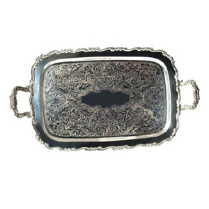 Bandeja de comida de latón de diseño vintage Bandeja de comida rápida de aluminio de la mejor calidad Diseño duradero elegante a un precio razonable - Product Image 3