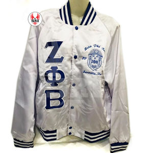 Chaquetas de hermandad Zeta Phi Beta, chaqueta de satén griega para mujer, venta al por mayor, chaqueta de satén bordada hecha a medida, Devine Nine Gear - Product Image 6