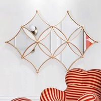Exportqualität Holz Moderner Abstrakter Stilvoller Runder Wandspiegel für Wohnzimmer & Badezimmer Hochzeitsanlass