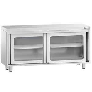 Armario de Acero Inoxidable PREMIUM - 1600x700mm - con Puertas Corredizas de Vidrio - Product Image 3