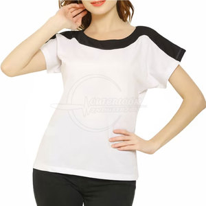 2025 nuevo diseño de gran tamaño cuello redondo camisetas de mujer transpirable Casual Jersey patrón sólido - Product Image 2