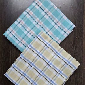 Tissu de chemise en coton de haute qualité teint en fil Dobby Checks Cotfill Poly pour les mariages et les vêtements de sport - Product Image 1