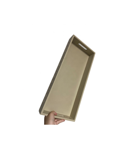 Bandejas anidadas de madera sin terminar con asas Bandeja de comida de bambú de madera única Contenedor Caja de regalo para caja de almacenamiento hogar Hotel - Product Image 4