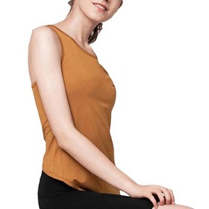 Camiseta con cuello en V acanalada ecológica para mujer, camiseta de verano informal de algodón elástico ajustada, cómoda moda diaria - Product Image 4